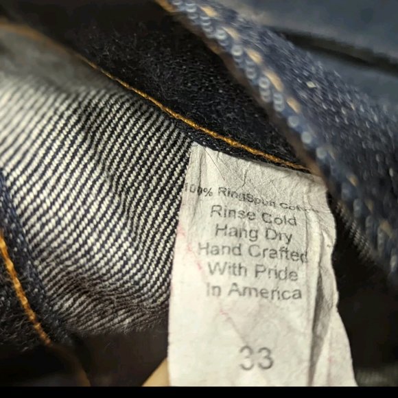 Left Field NYC Greaser Indigo Jeans Denim Tag Size 33 32 Selvedge - Picture 3 of 5